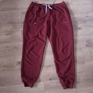 Fabletics Maroon or Burgundy Jogger Scrub Pants